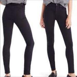 Madewell Women's High Riser Skinny Jeans Five Pockets Black Size 28